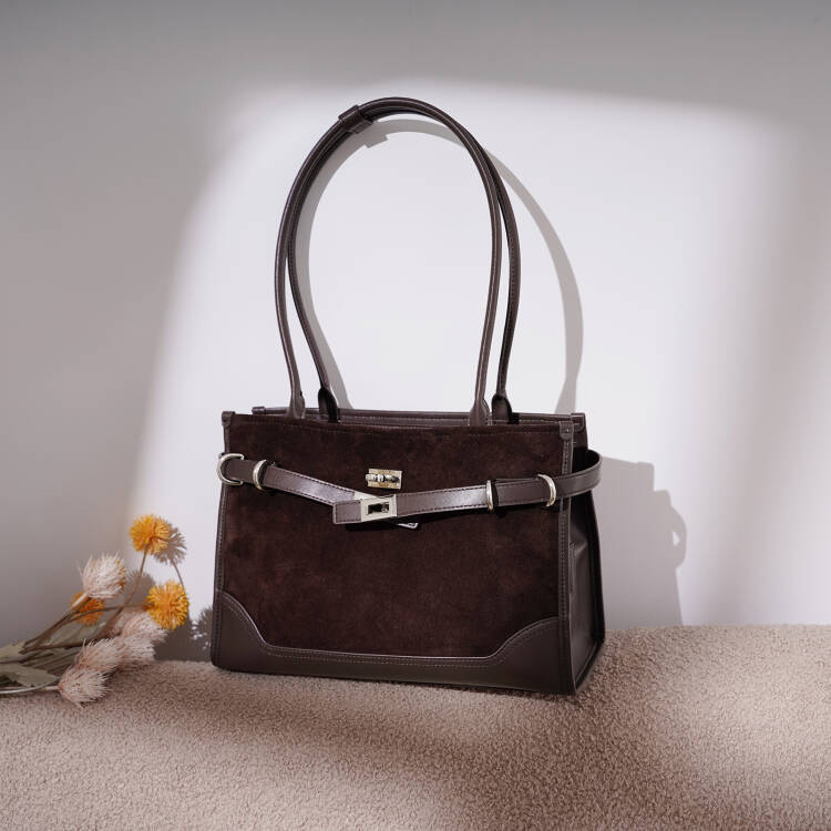SABLE SUEDE LEATHER TOTE