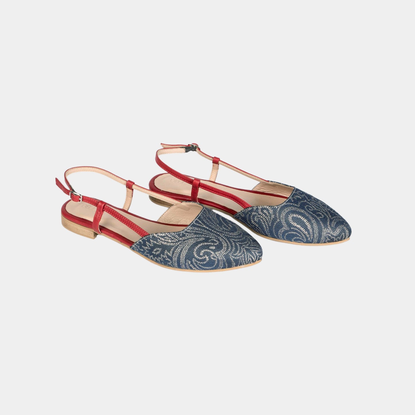 Scarlet Slingback Ballet Flats