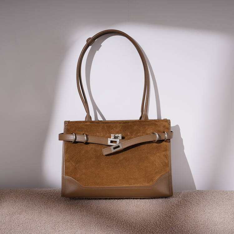 SABLE SUEDE LEATHER TOTE