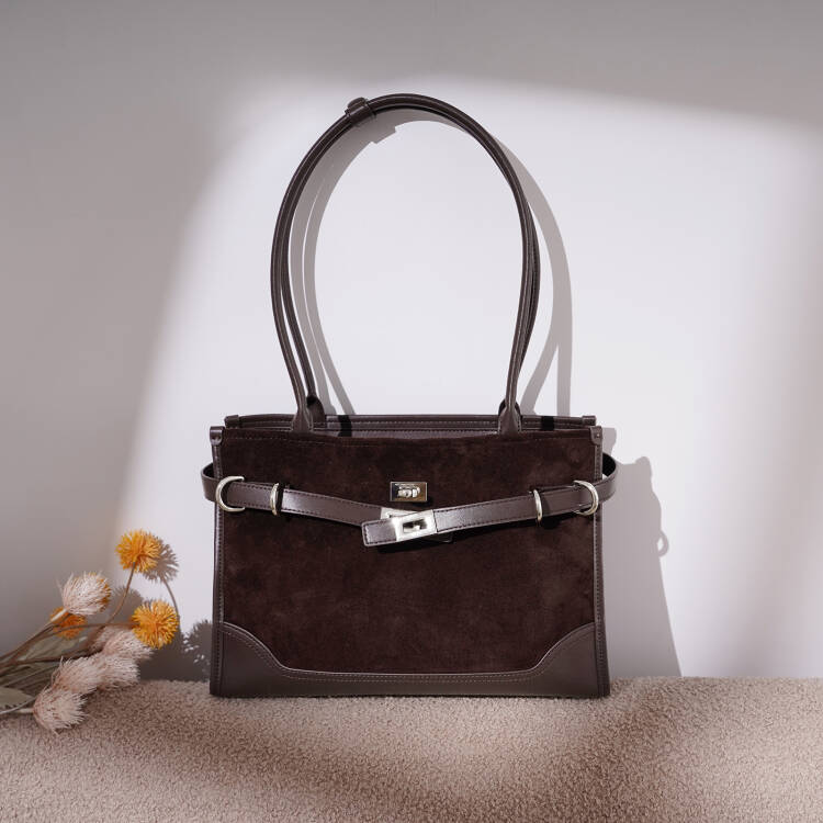 SABLE SUEDE LEATHER TOTE