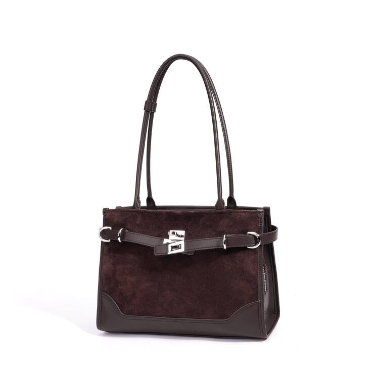 SABLE SUEDE LEATHER TOTE