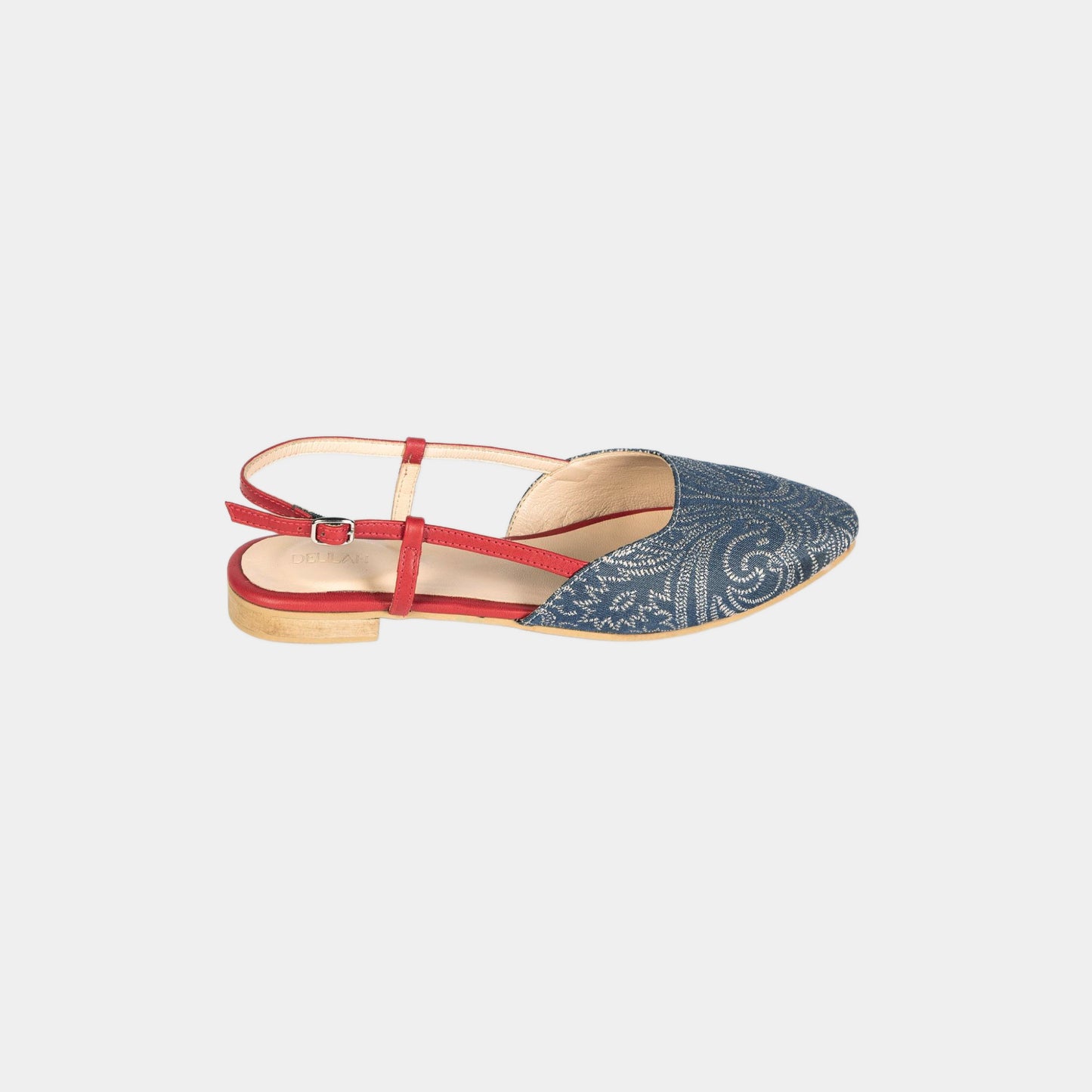 Scarlet Slingback Ballet Flats