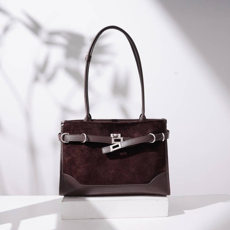 SABLE SUEDE LEATHER TOTE