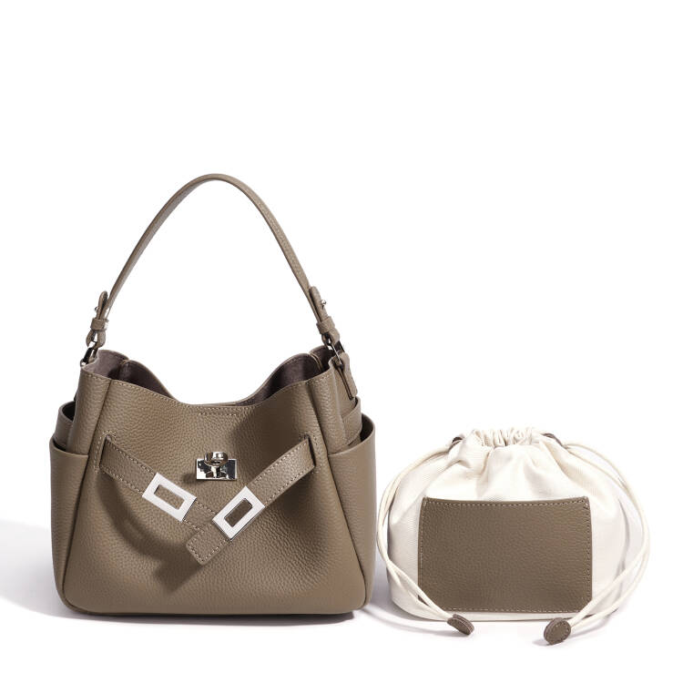 MIRA LEATHER BUCKET BAG