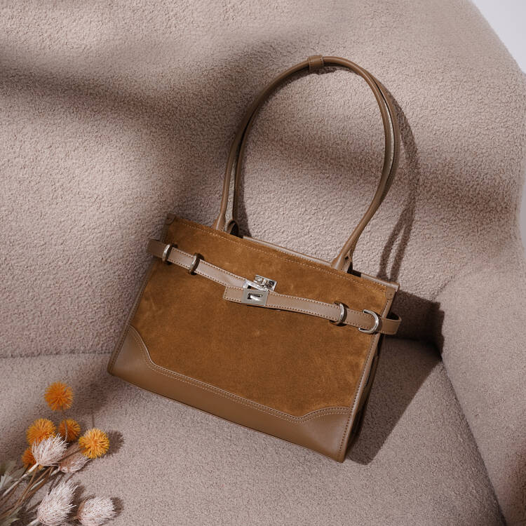SABLE SUEDE LEATHER TOTE