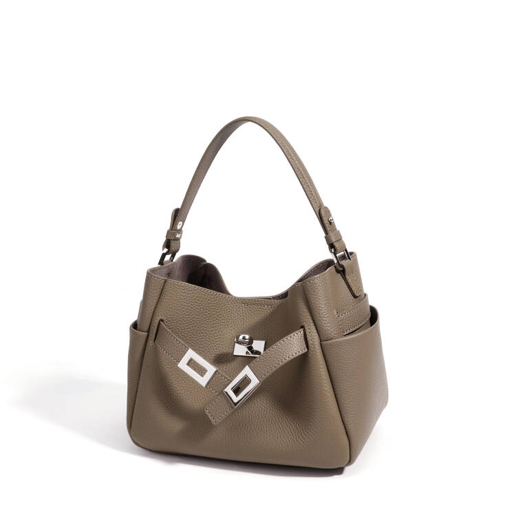 MIRA LEATHER BUCKET BAG
