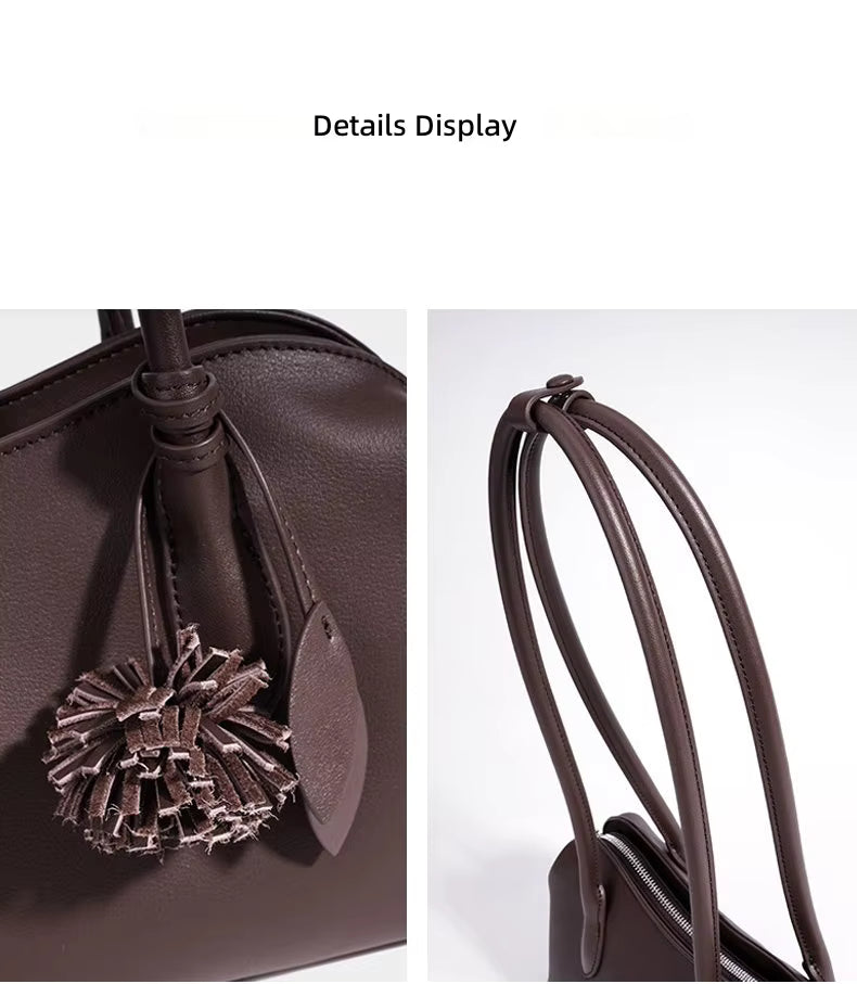 CELINE LEATHER SHOULDER BAG