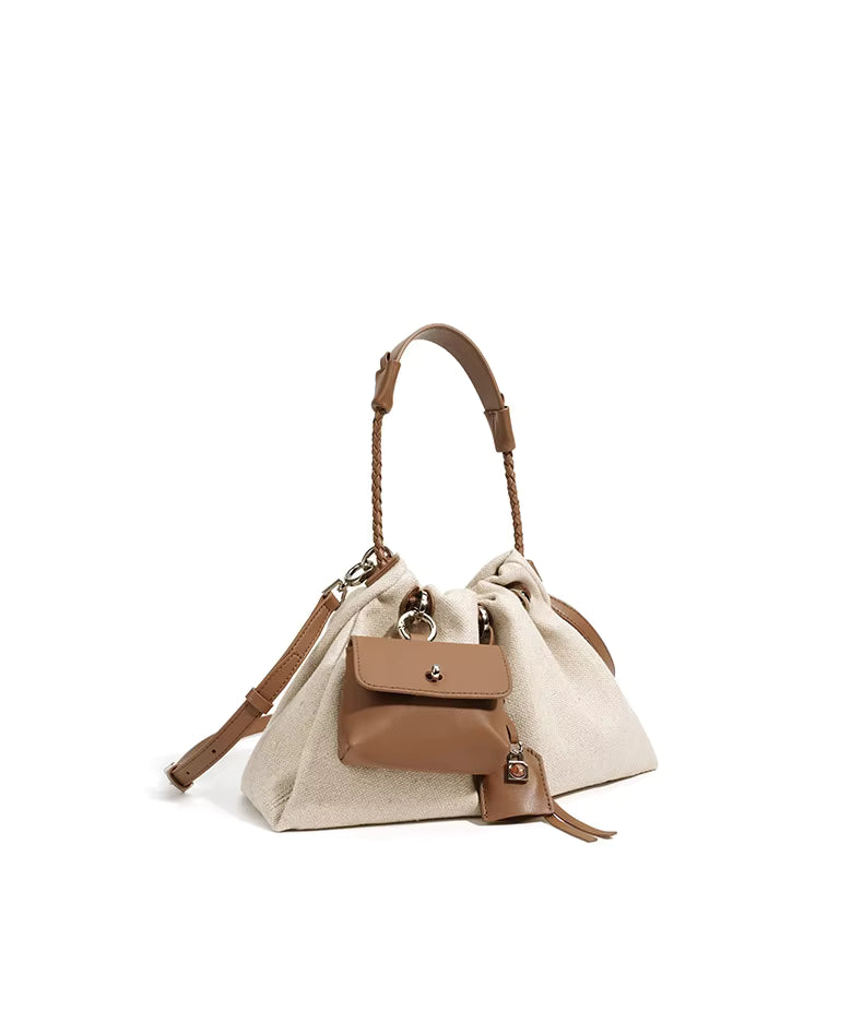 ALBA LINEN BUCKET BAG