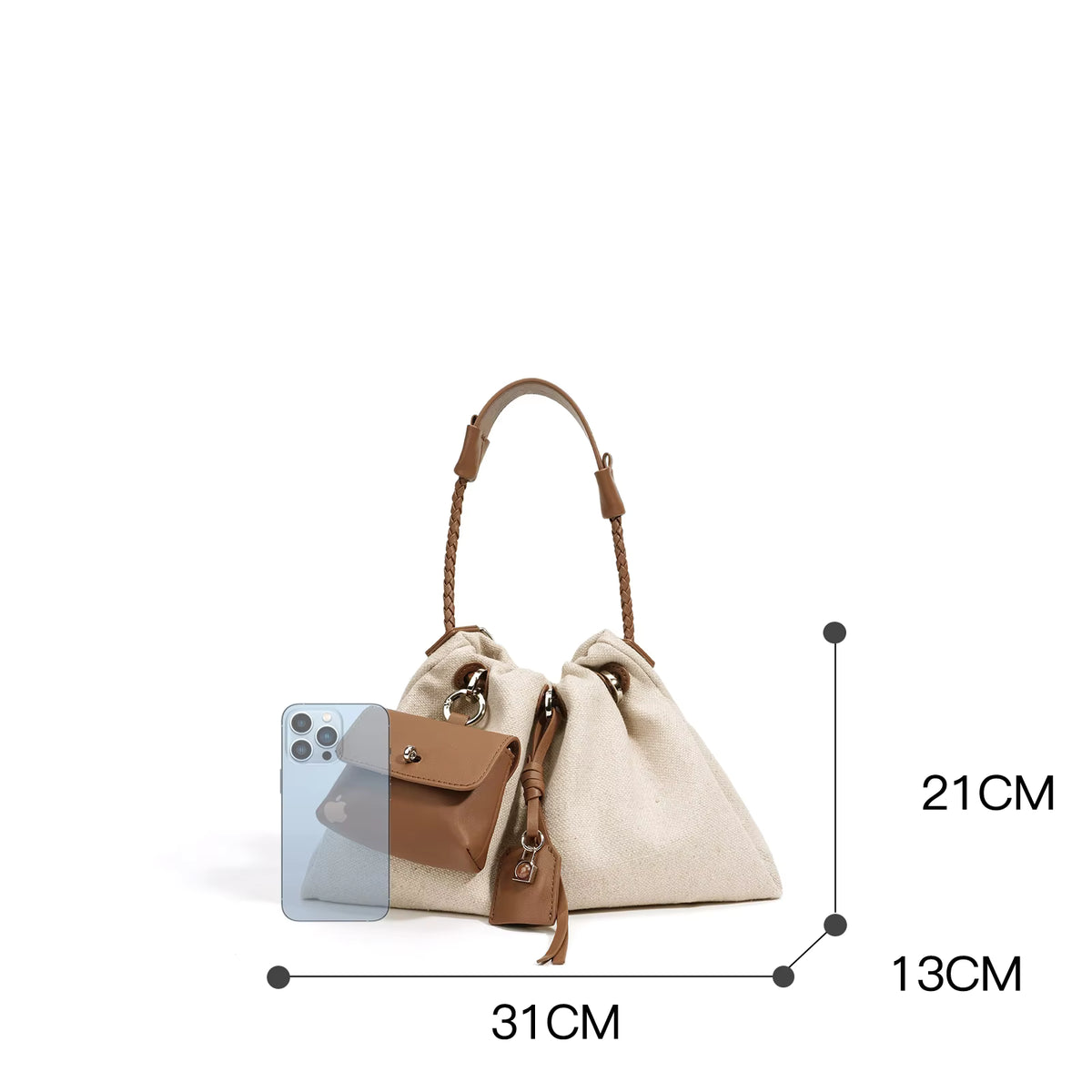 ALBA LINEN BUCKET BAG
