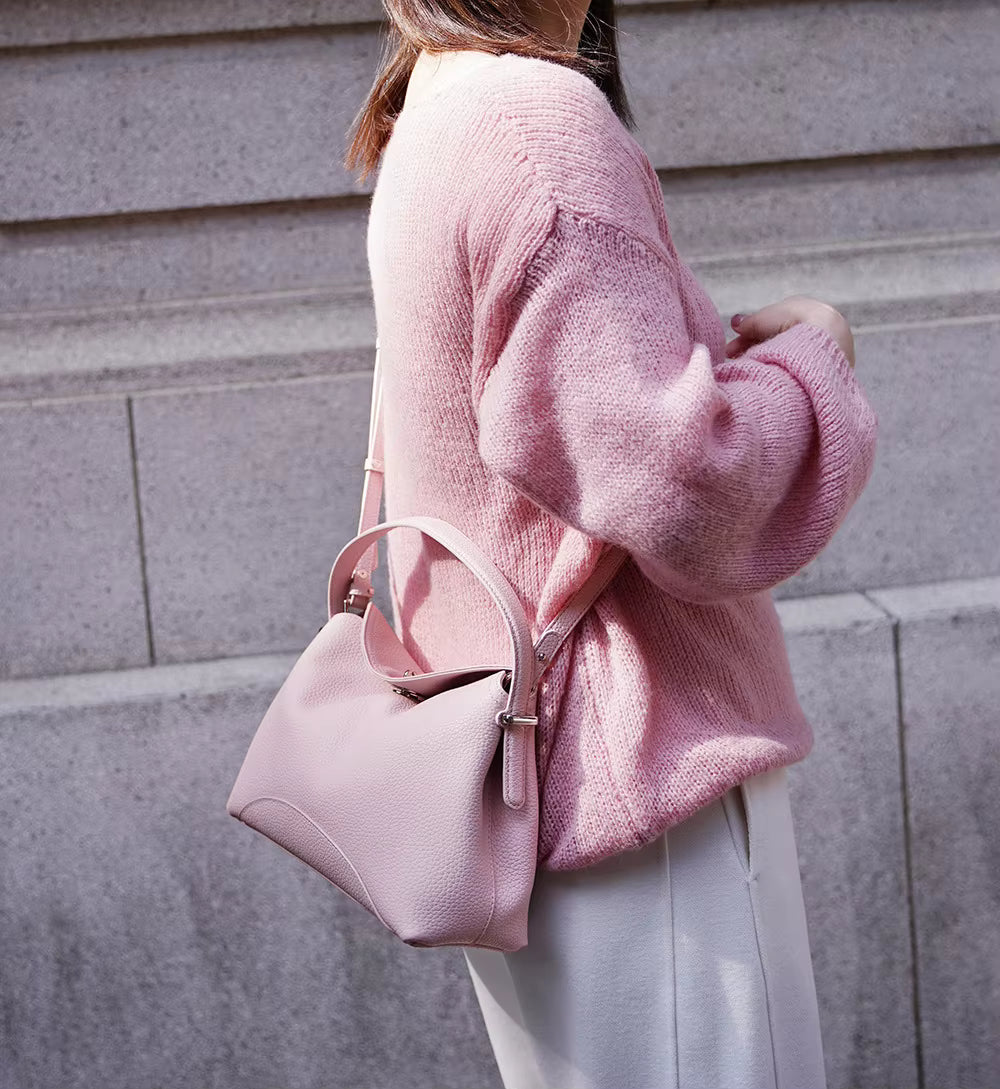 LIVIA LEATHER SHOULDER BAG