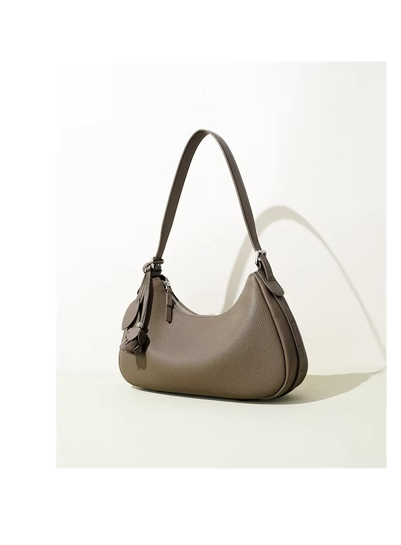 FLEUR LEATHER SHOULDER BAG