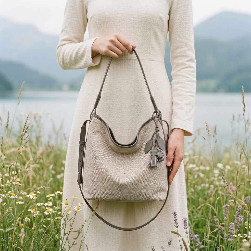 AMARA CANVAS LEATHER CROSS-BODY BAG