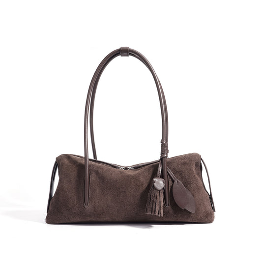 NOLA MATTE LEATHER SHOULDER BAG