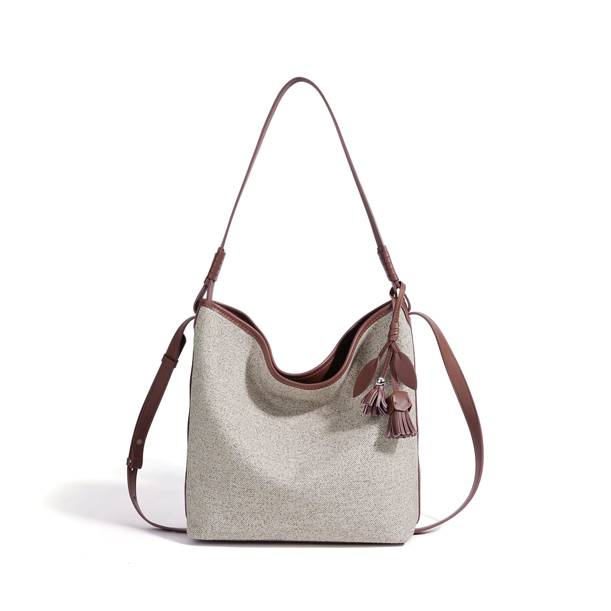 AMARA CANVAS LEATHER CROSS-BODY BAG