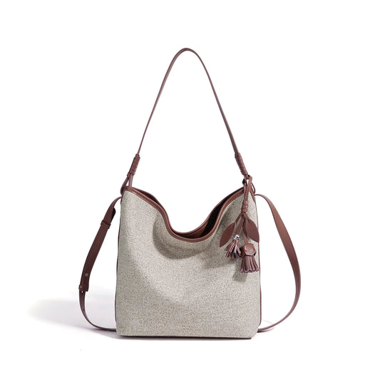AMARA CANVAS LEATHER CROSS-BODY BAG