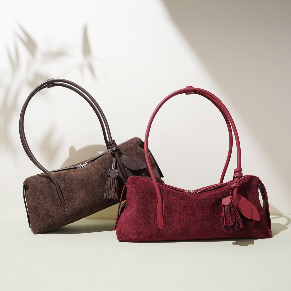 NOLA MATTE LEATHER SHOULDER BAG