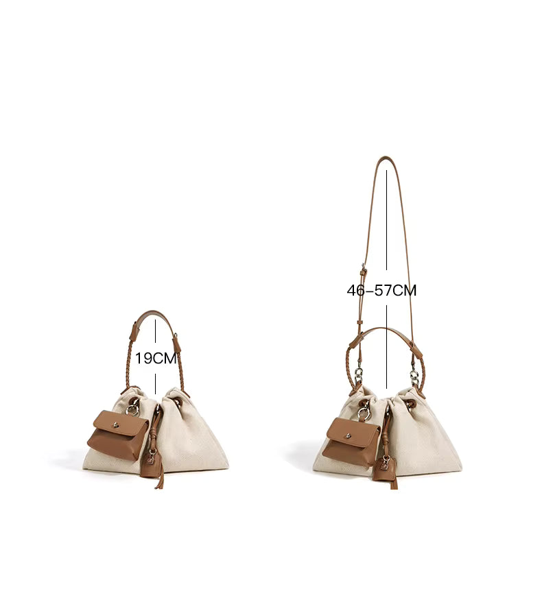 ALBA LINEN BUCKET BAG
