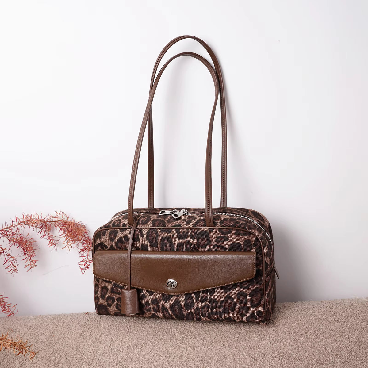 ROMA LEATHER SHOULDER BAG