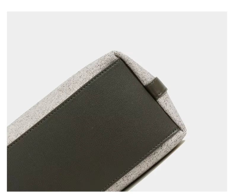 AMARA CANVAS LEATHER CROSS-BODY BAG