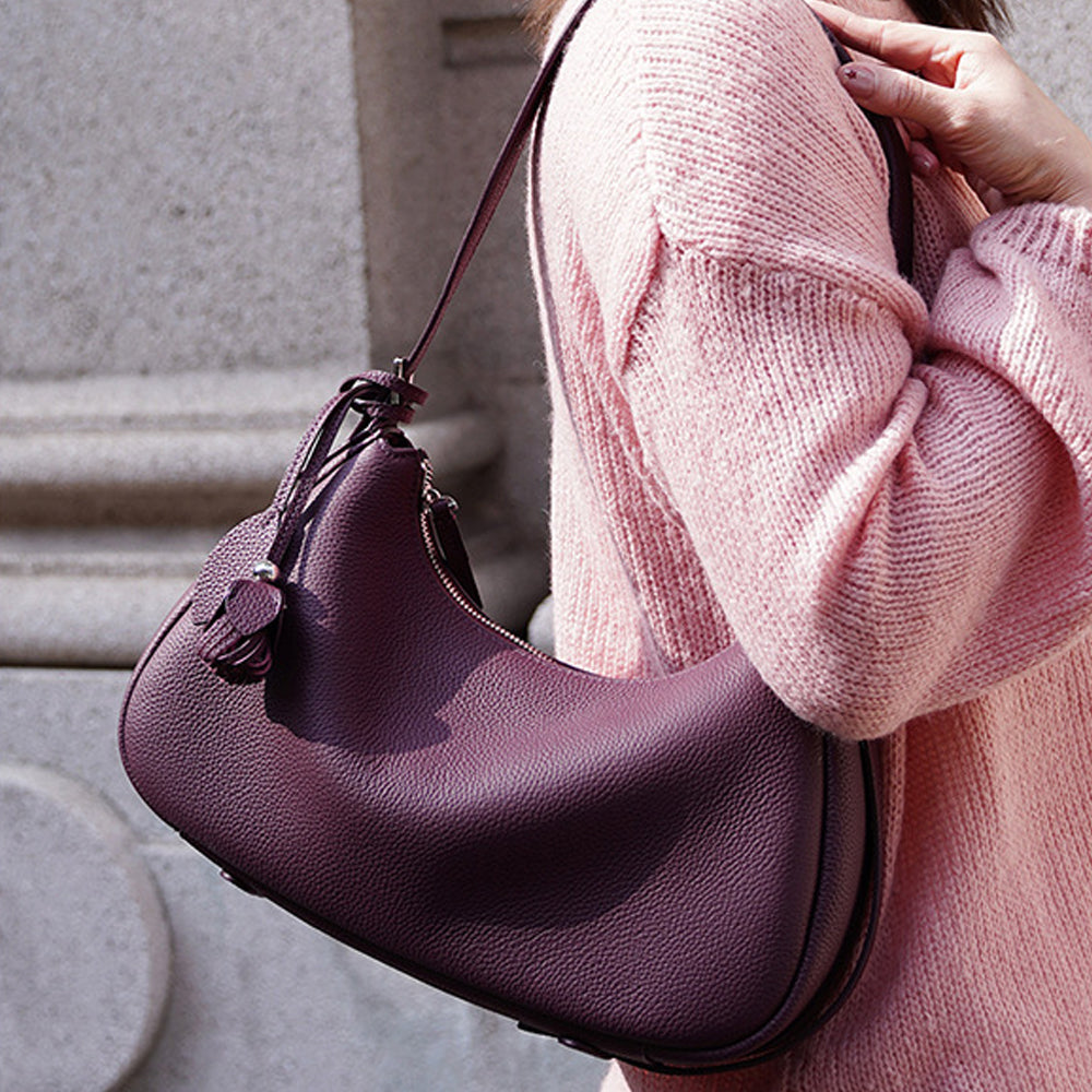 FLEUR LEATHER SHOULDER BAG