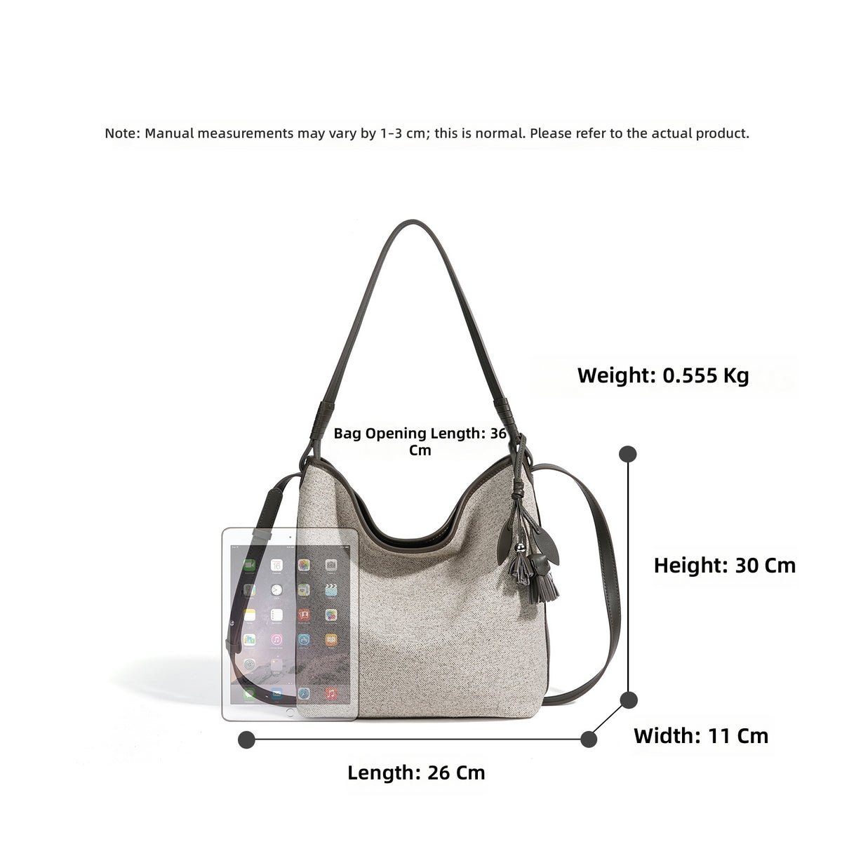 AMARA CANVAS LEATHER CROSS-BODY BAG