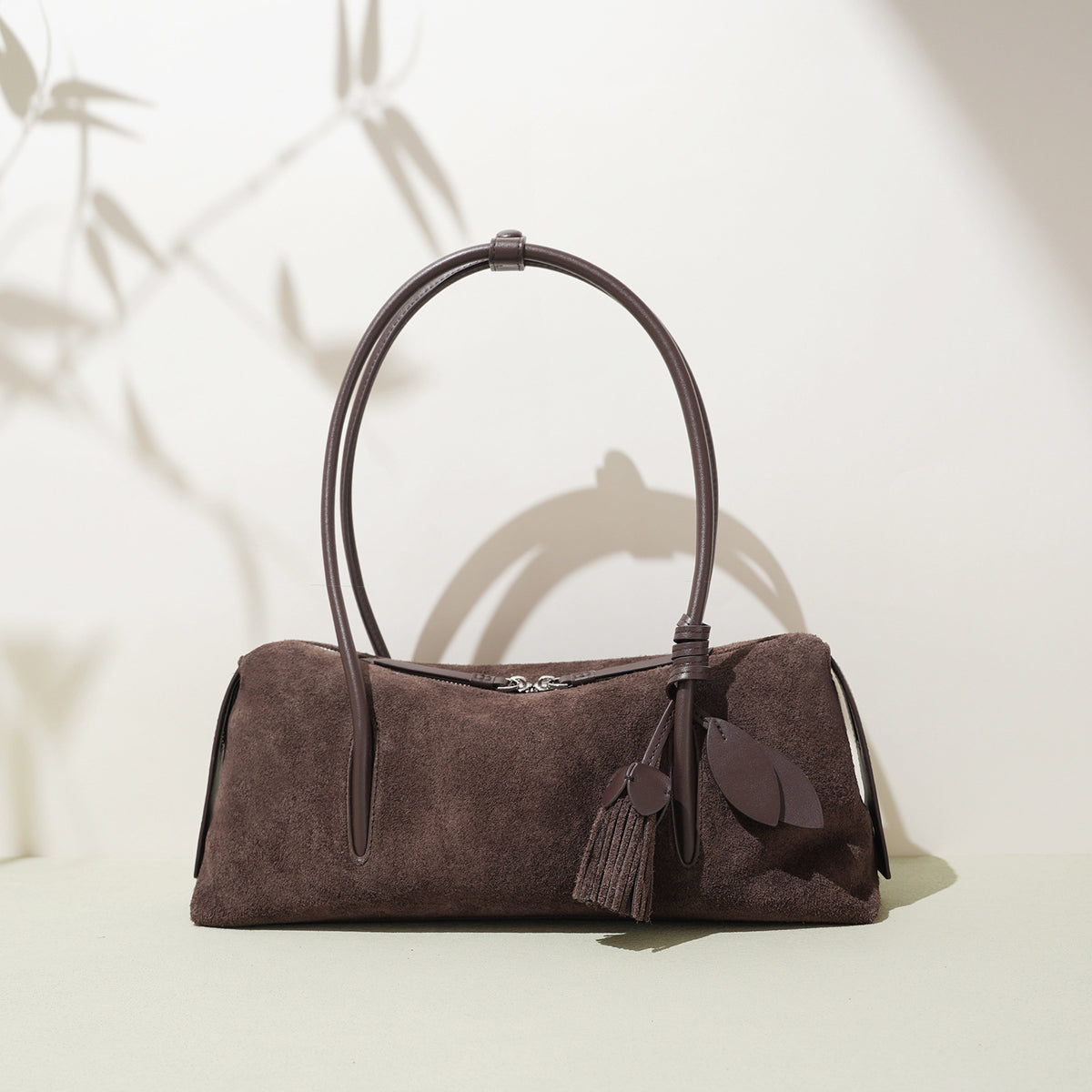 NOLA MATTE LEATHER SHOULDER BAG