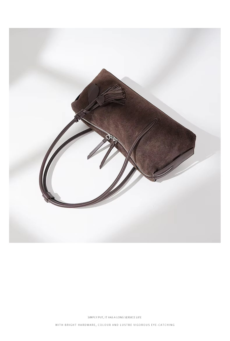 NOLA MATTE LEATHER SHOULDER BAG