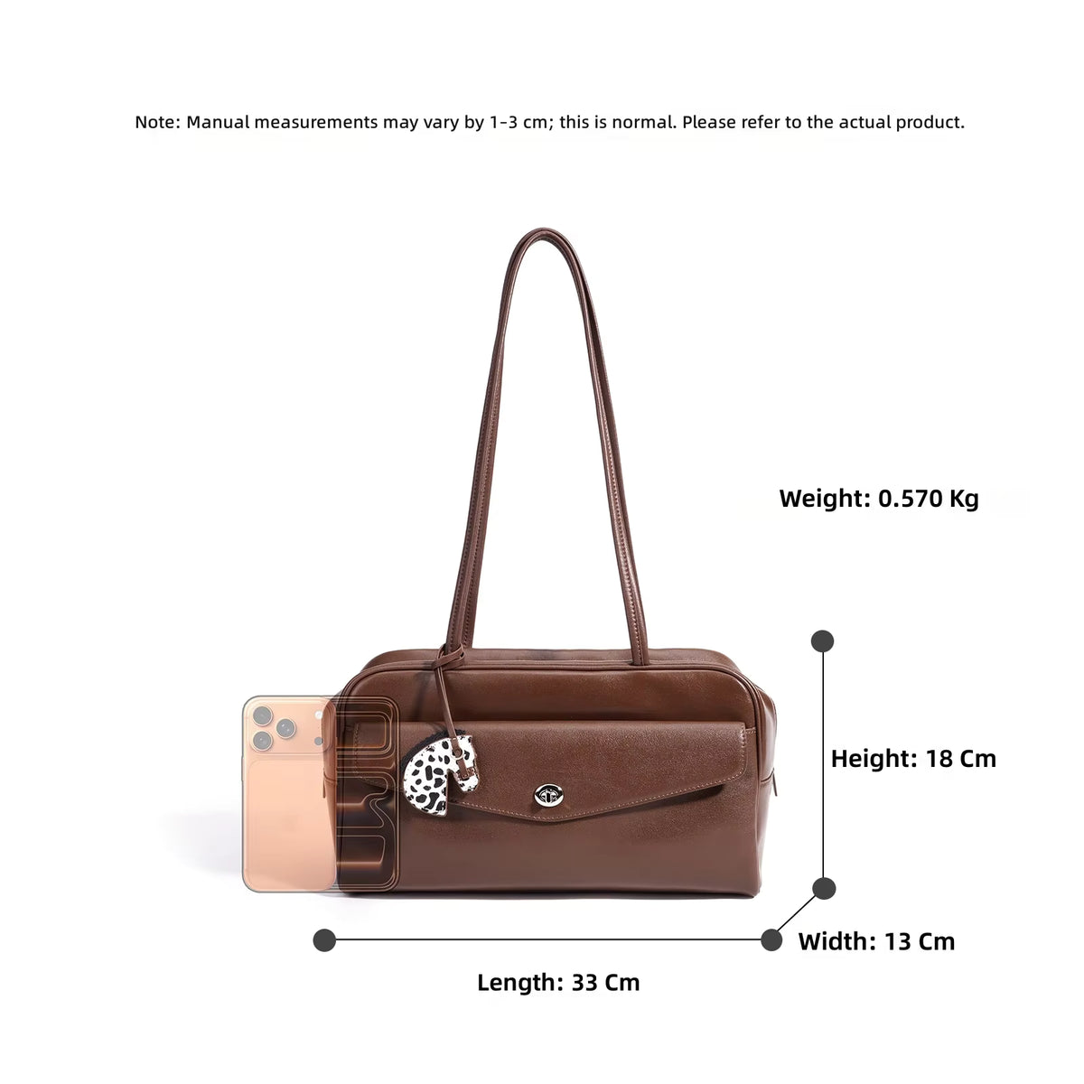 ROMA LEATHER SHOULDER BAG
