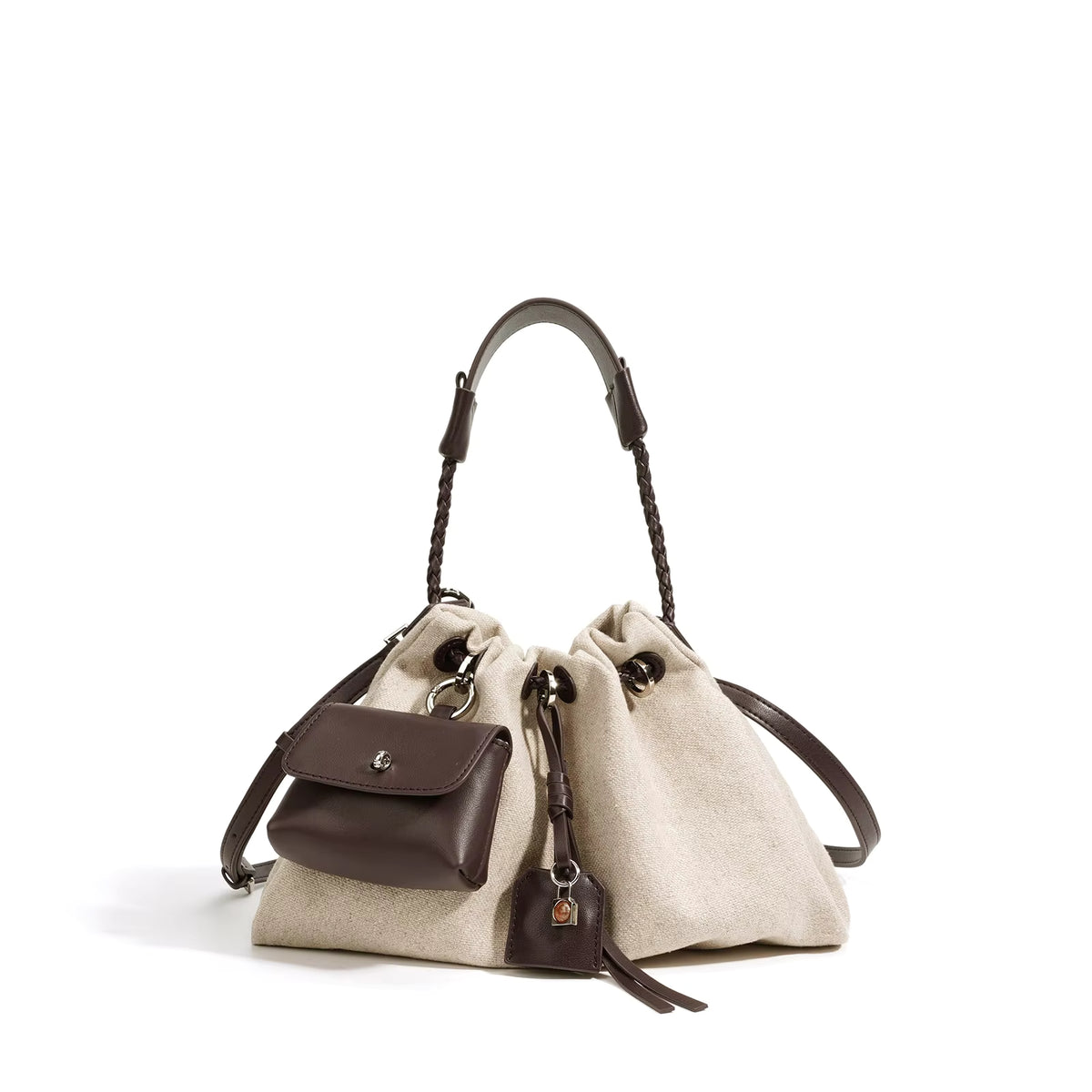 ALBA LINEN BUCKET BAG