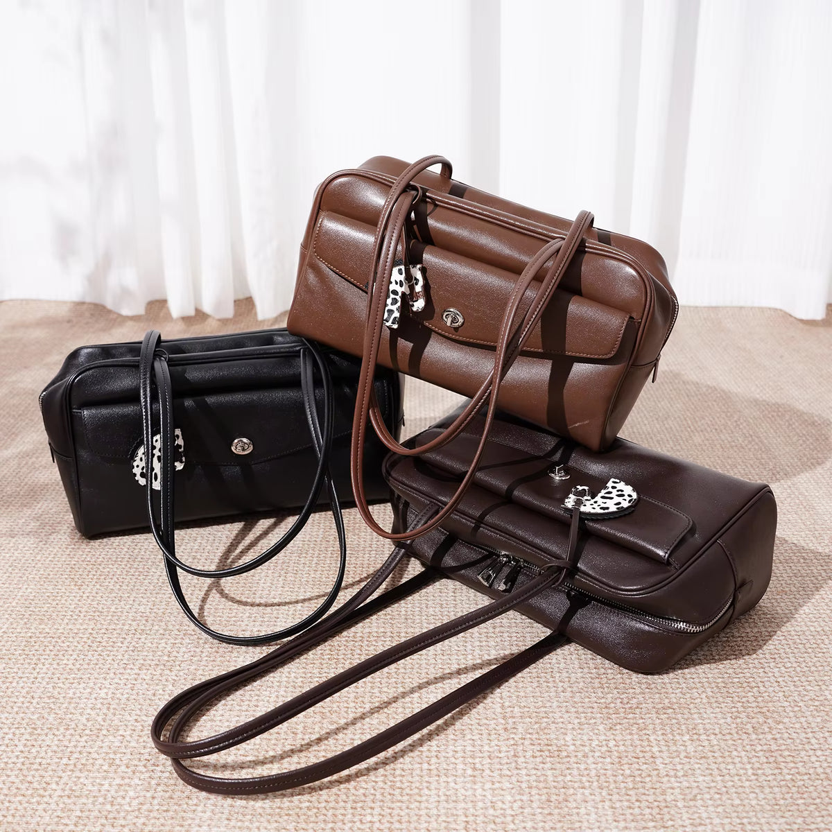 ROMA LEATHER SHOULDER BAG