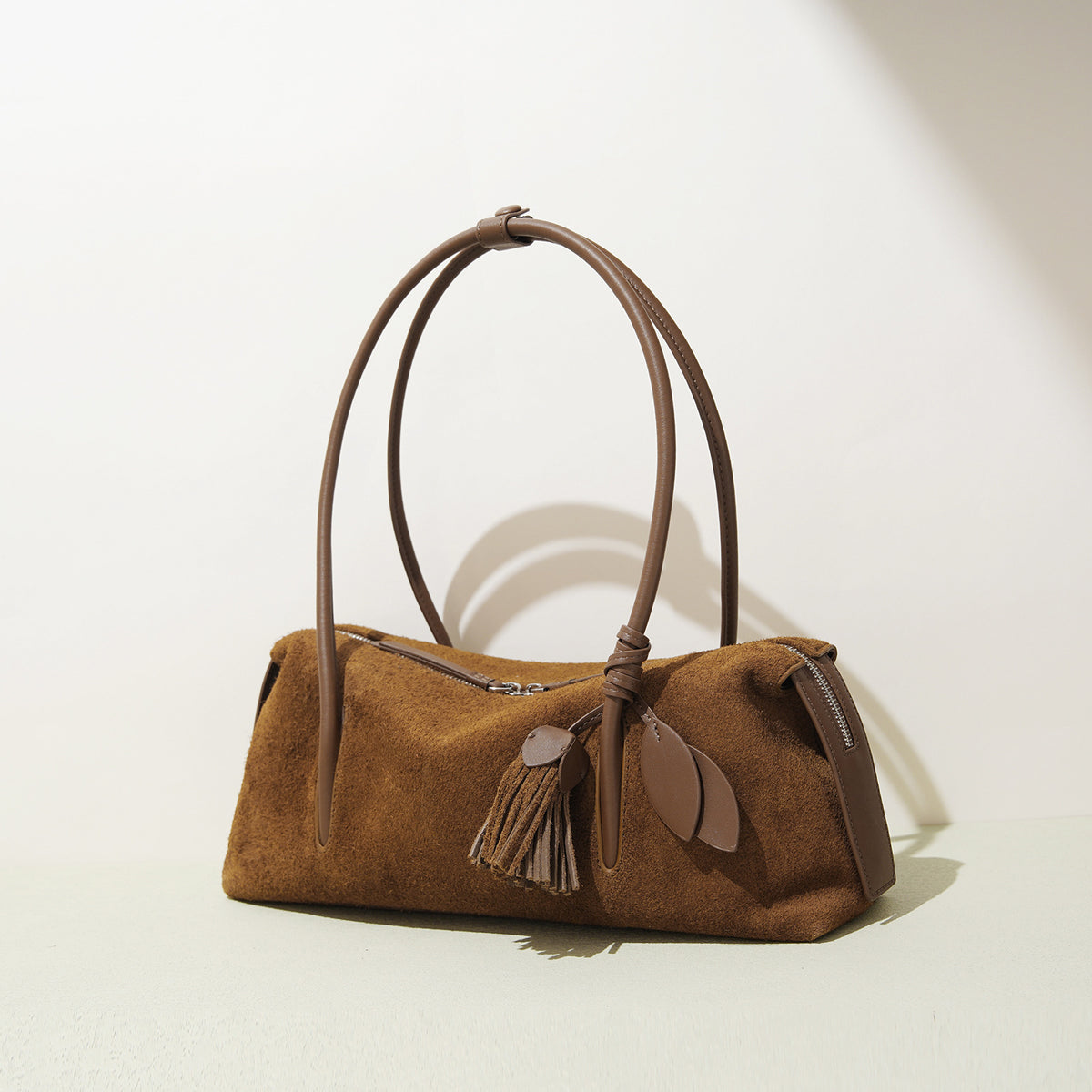 NOLA MATTE LEATHER SHOULDER BAG