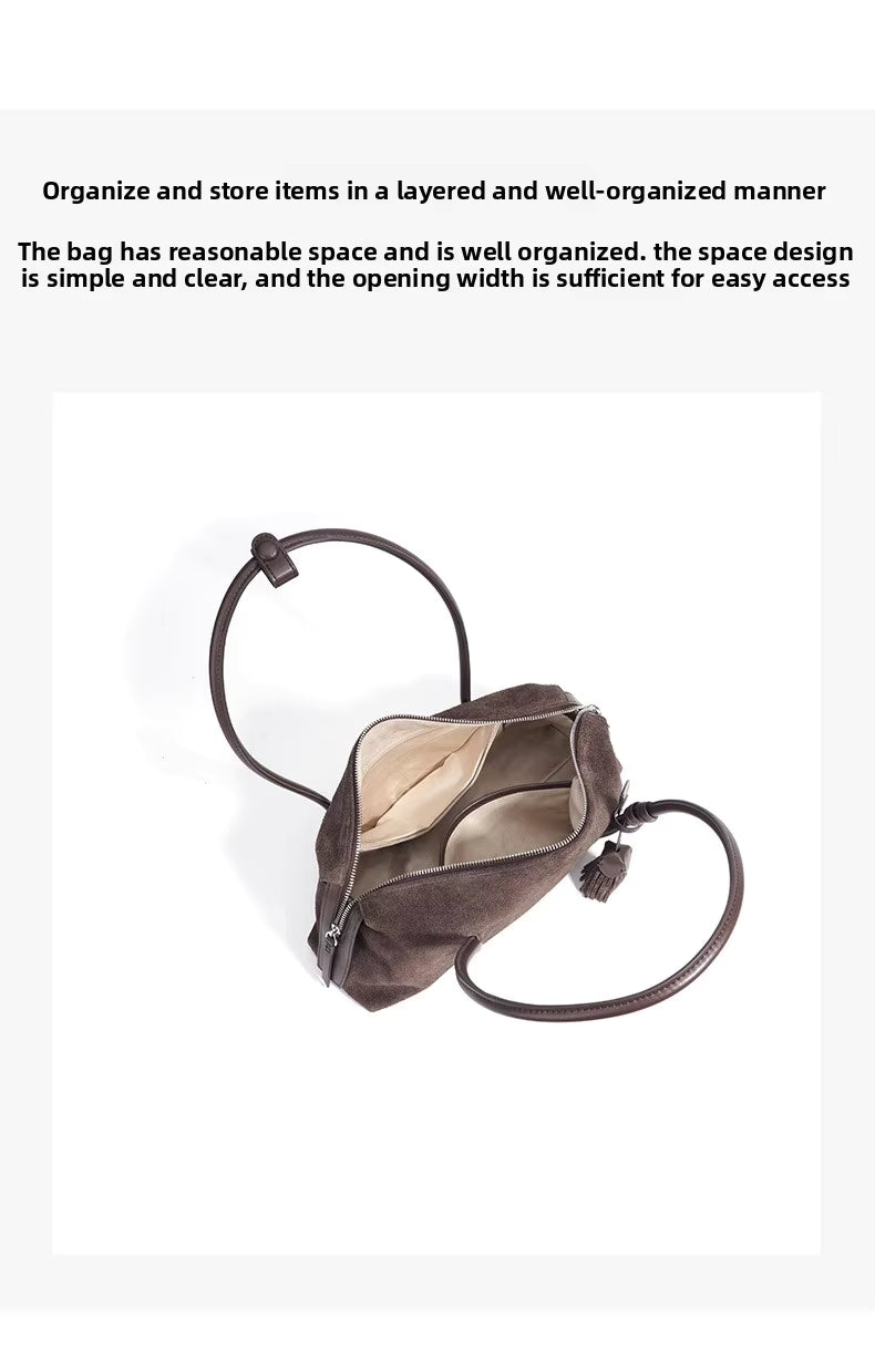 NOLA MATTE LEATHER SHOULDER BAG