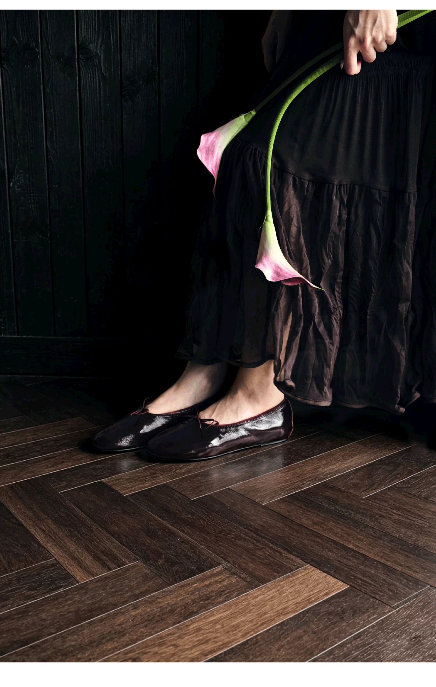 L’aises Sheepskin Leather Ballet Flats, Soft Sole, Flat Shoes