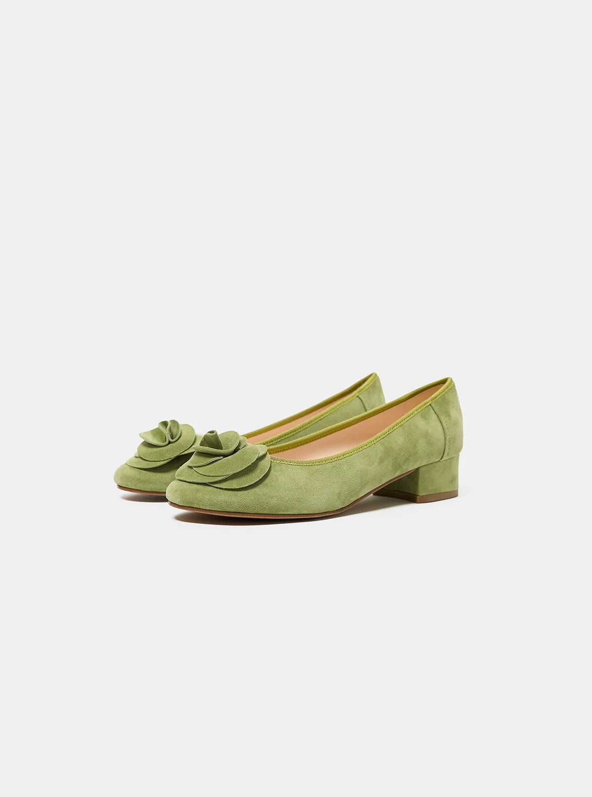 ANN Ballet Flats, French Style, Flower Detail, Pointed Toe, for Women