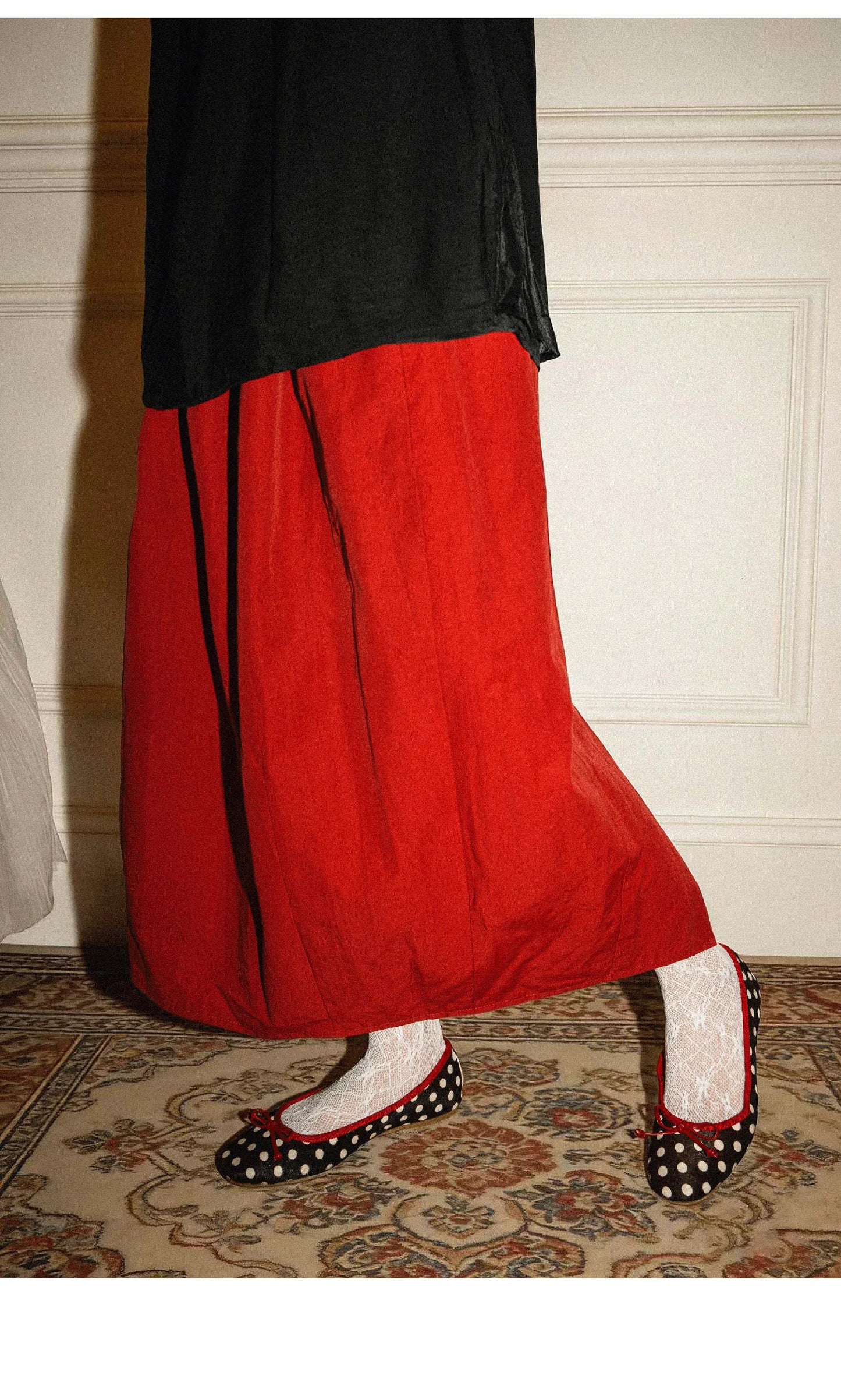 Polka Dot Ballet Flats, French Vintage Flat Dress Shoes for Women