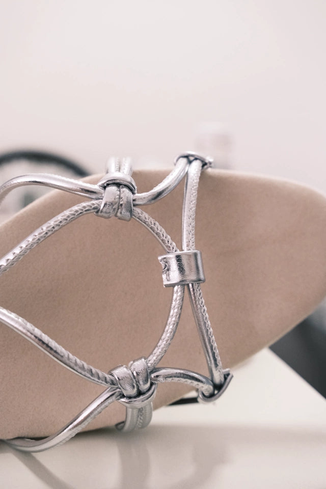 Lace-Up Hollow Design Vintage Weave Roman Sandals, Women’s Flat Heels