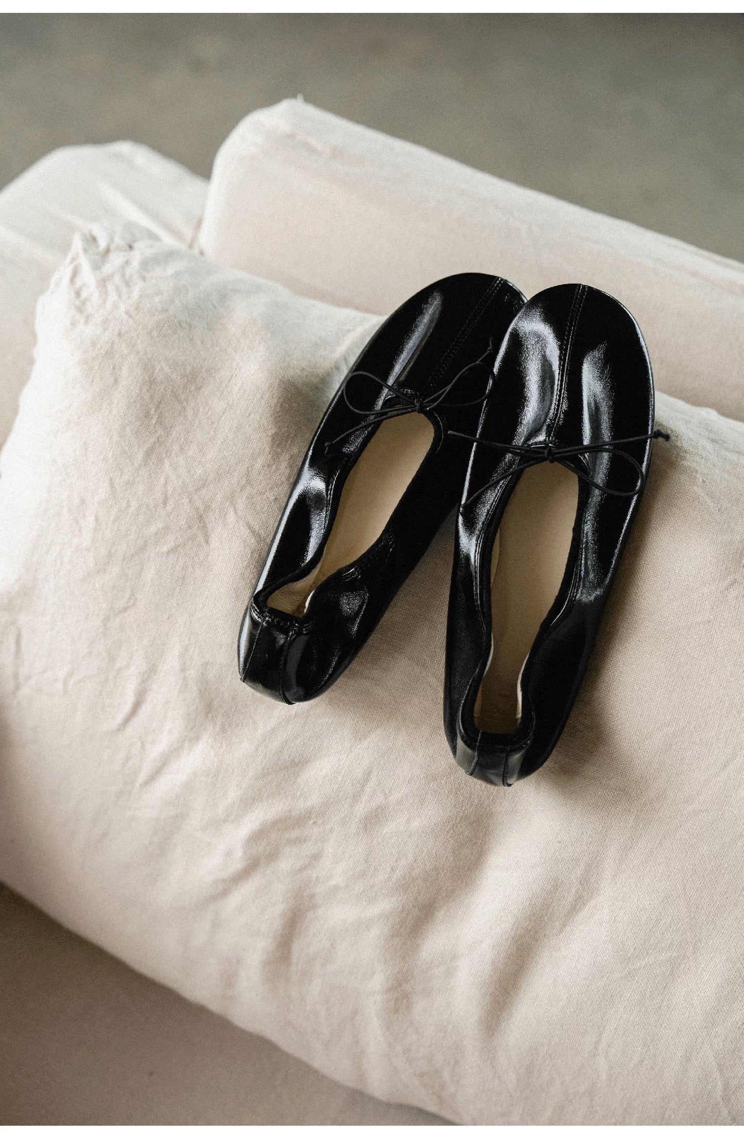 L’aises Sheepskin Leather Ballet Flats, Soft Sole, Flat Shoes
