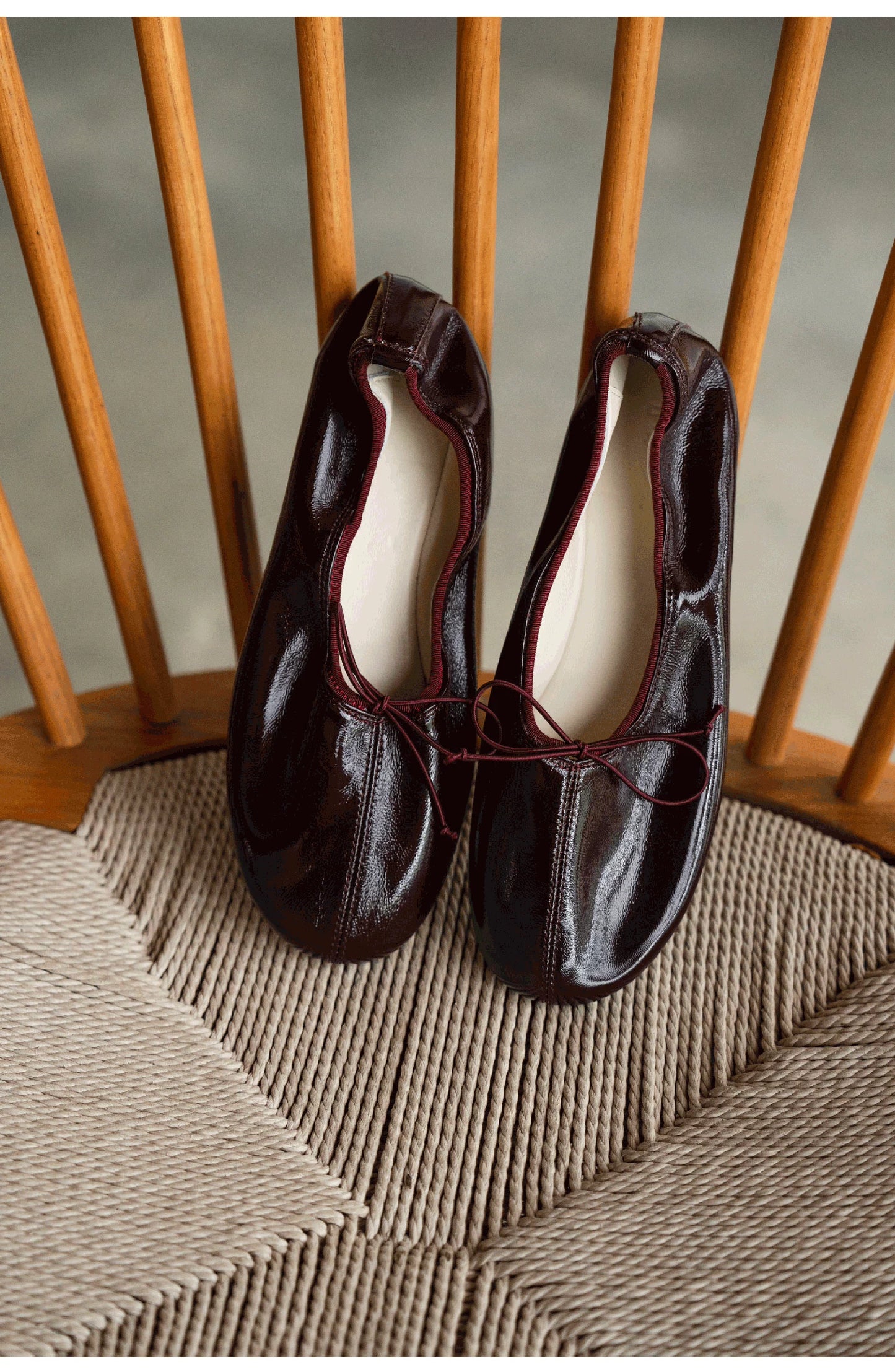 L’aises Sheepskin Leather Ballet Flats, Soft Sole, Flat Shoes