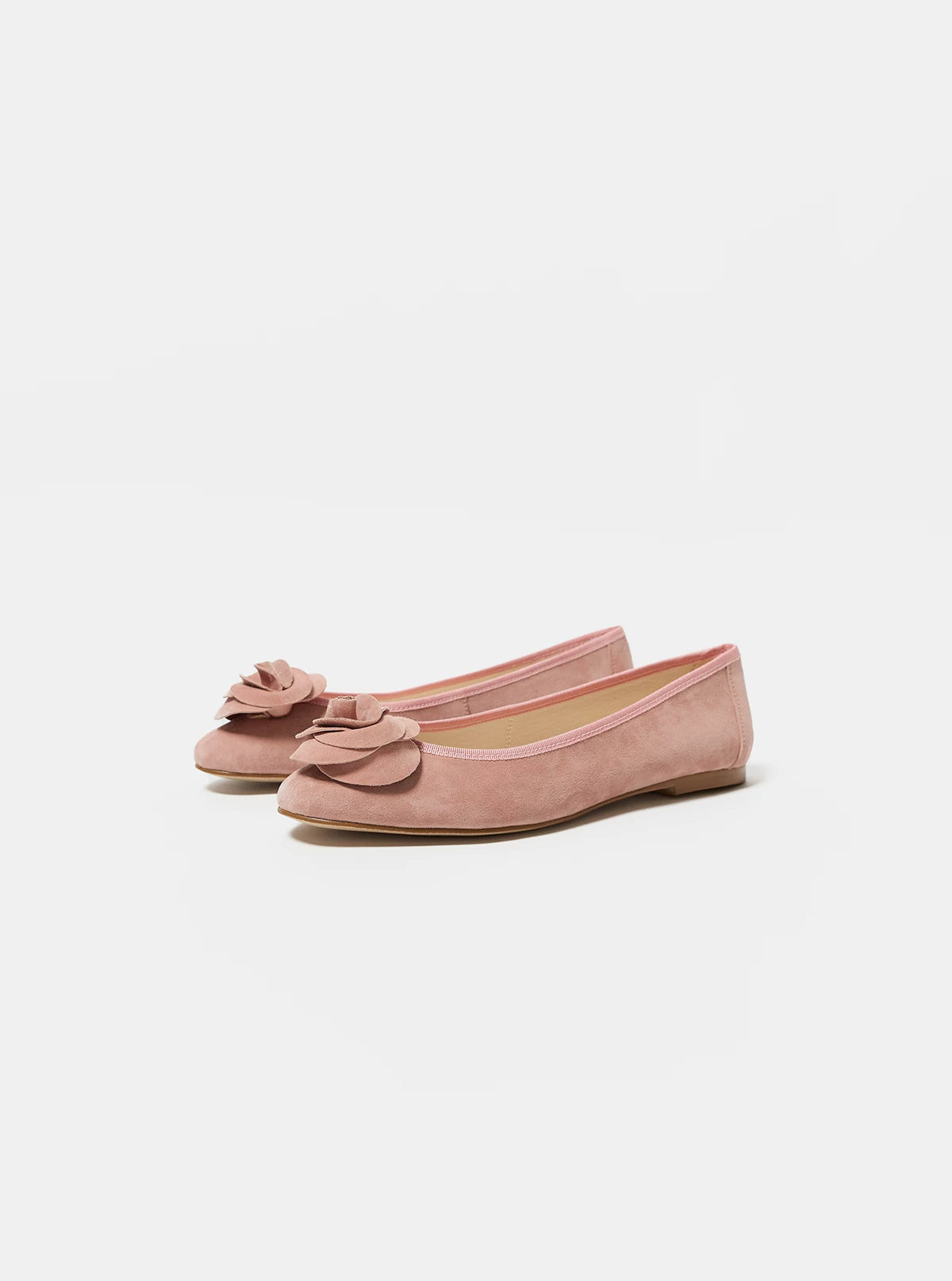 ANN Ballet Flats, French Style, Flower Detail, Pointed Toe, for Women