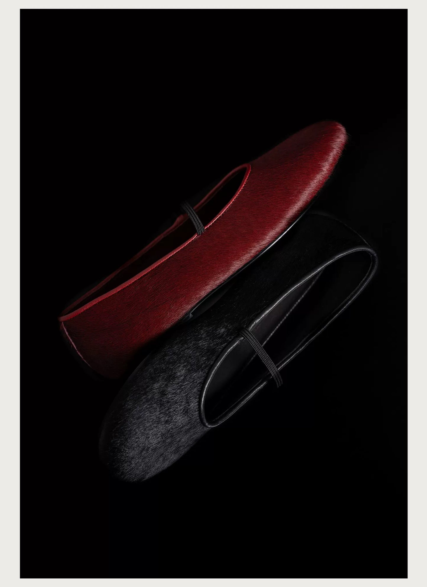 Women’s Minimalist Pony Hair Mary Jane Ballet Flats, Flat Single Strap