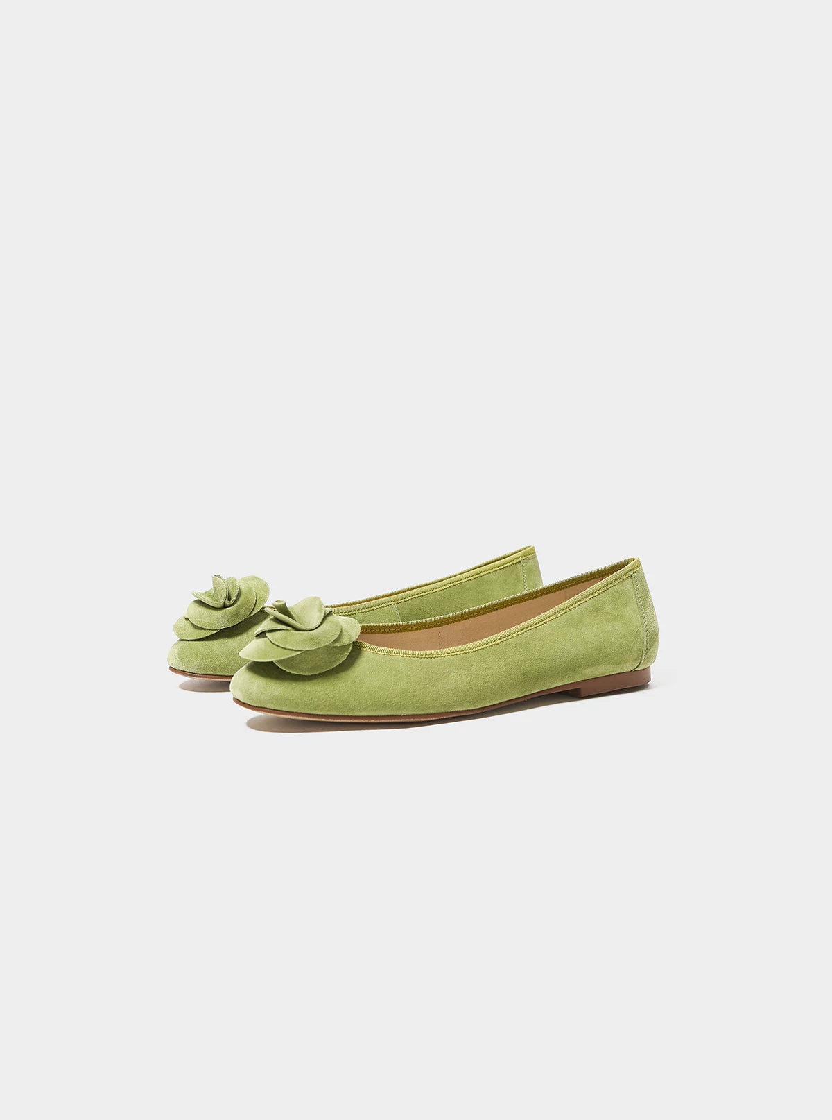 ANN Ballet Flats, French Style, Flower Detail, Pointed Toe, for Women