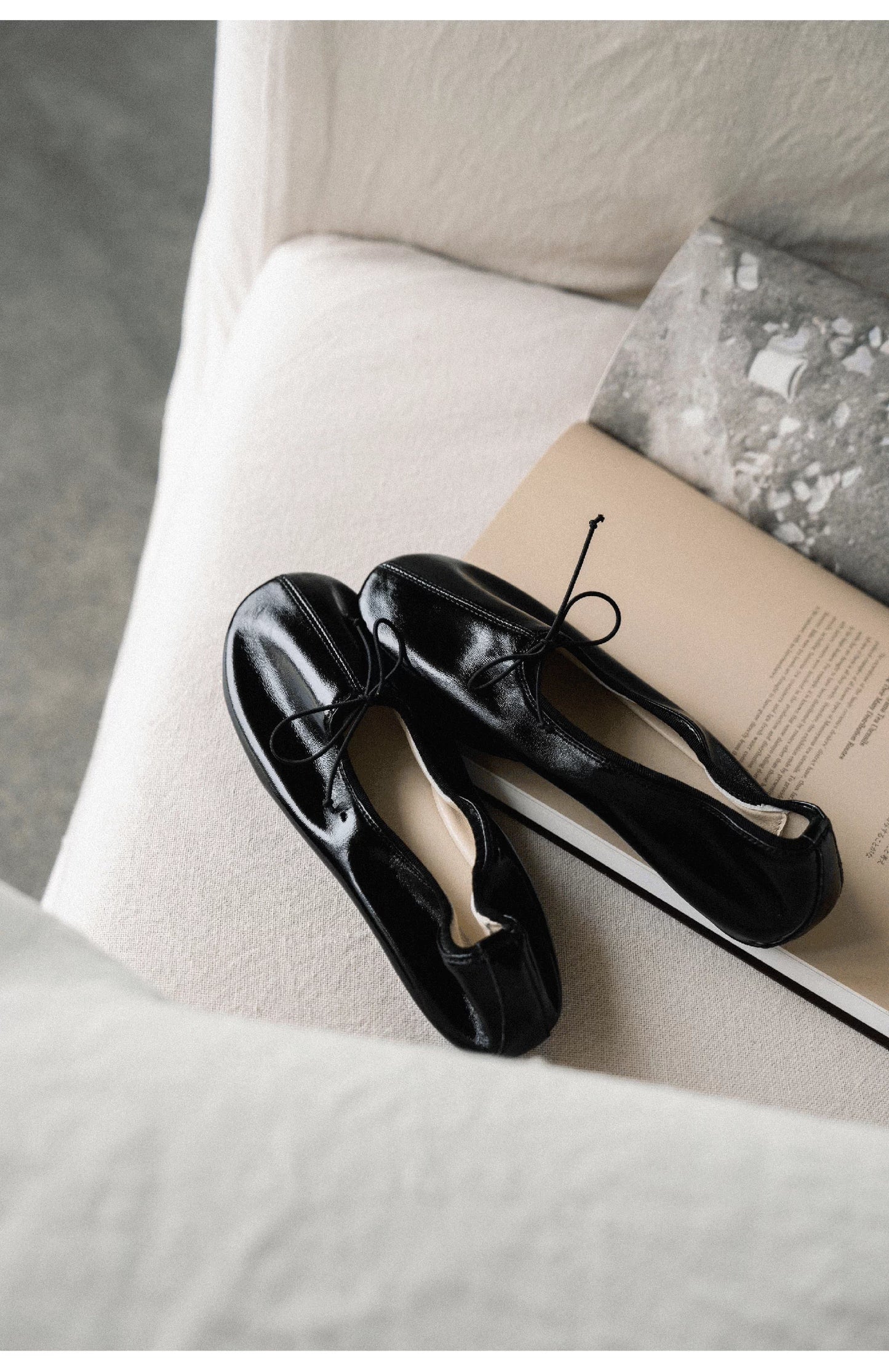 L’aises Sheepskin Leather Ballet Flats, Soft Sole, Flat Shoes