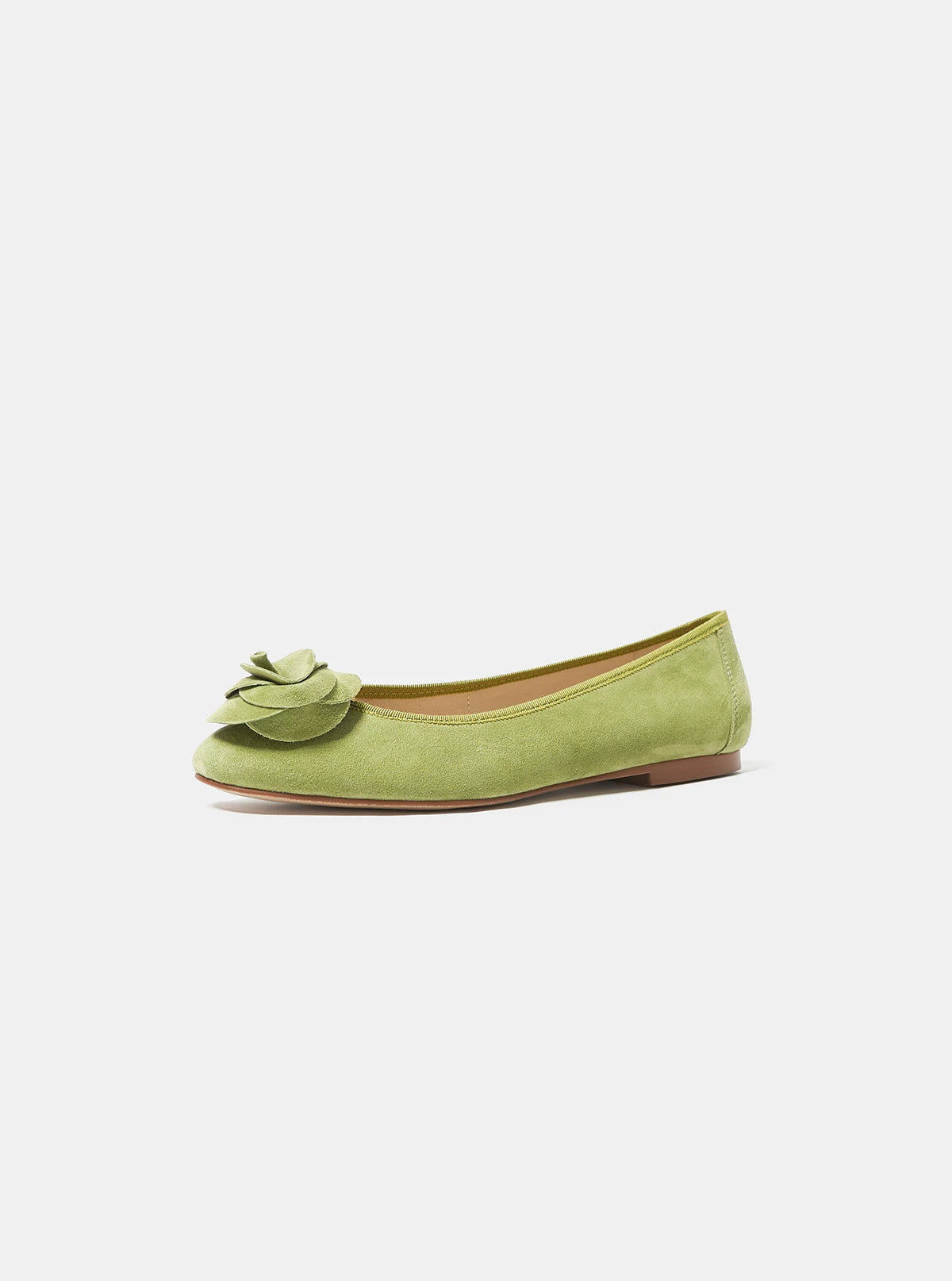 ANN Ballet Flats, French Style, Flower Detail, Pointed Toe, for Women