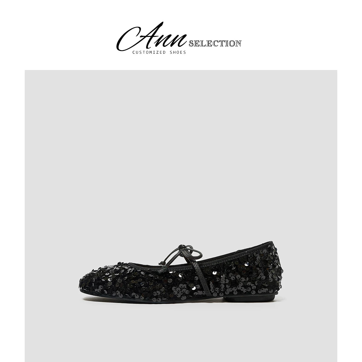 Silver Sequin Ballet Flats, Mary Jane Bow Strap Low Heel