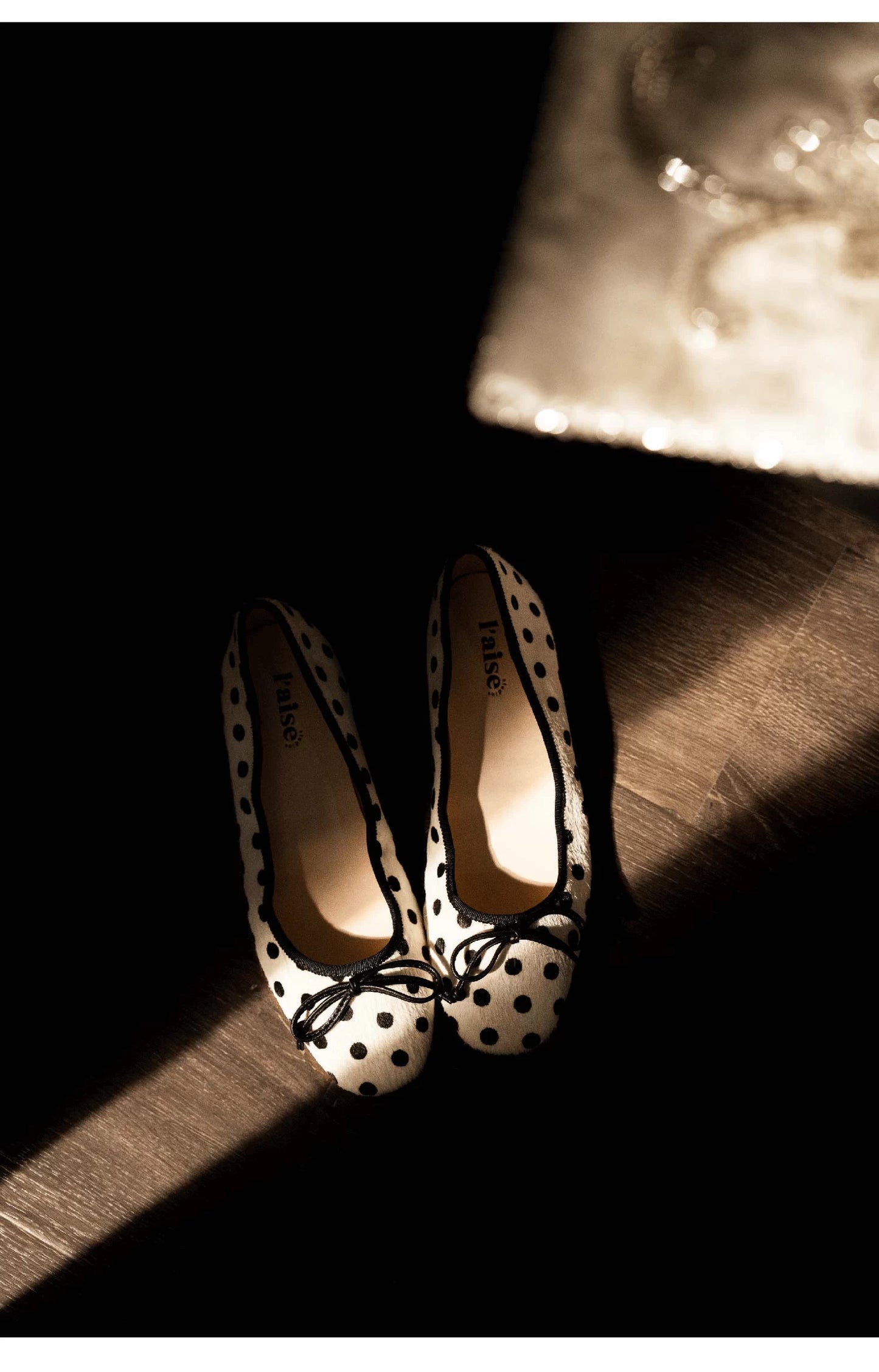 Polka Dot Ballet Flats, French Vintage Flat Dress Shoes for Women