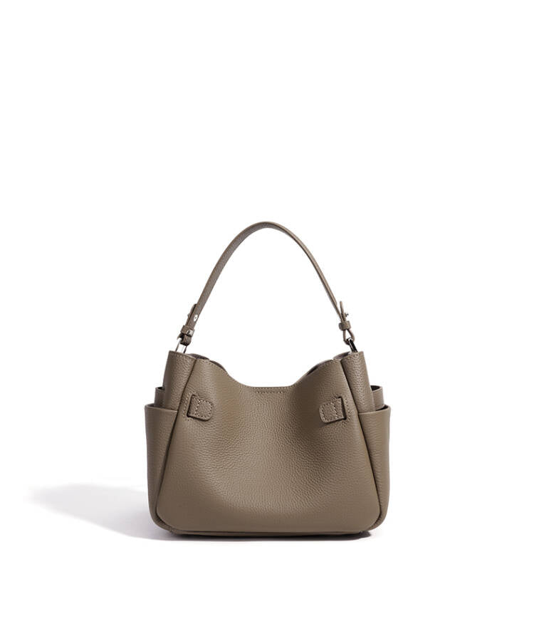 MIRA LEATHER BUCKET BAG