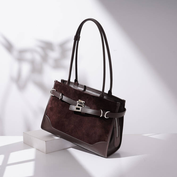 SABLE SUEDE LEATHER TOTE