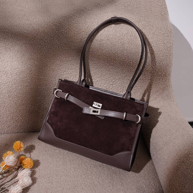 SABLE SUEDE LEATHER TOTE