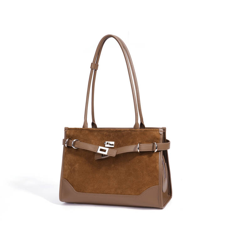 SABLE SUEDE LEATHER TOTE